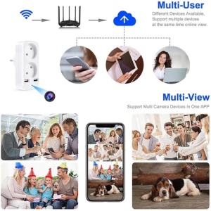 Camera Spion in Adaptor dublu iUni AD2, Wi-Fi, Full HD, Vizualizare in timp real - Img 6