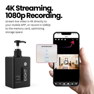 Camera Spion in Dozator Sampon iUni IP8, Wi-Fi, 8GB, Vizualizare 4K - Img 3