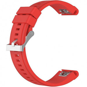 Curea ceas Smartwatch Garmin Fenix 7 / 6 / 5 Plus / 5, 22 mm Silicon iUni Red - Img 3