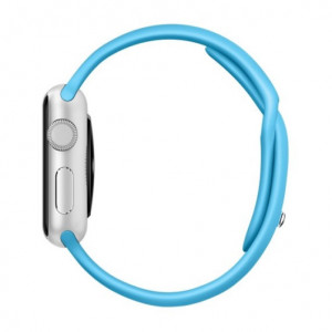 Curea iUni compatibila cu Apple Watch Ultra/SE/8/7/6/5/4/3/2/1, 38mm, Silicon, Blue - Img 5