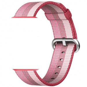 Curea iUni compatibila cu Apple Watch Ultra/SE/8/7/6/5/4/3/2/1, 42mm, Nylon, Woven Strap, Berry - Img 2