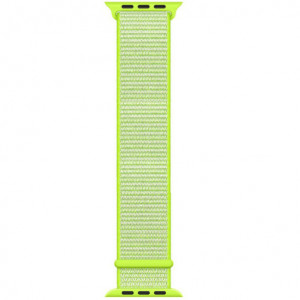 Curea iUni compatibila cu Apple Watch Ultra/SE/8/7/6/5/4/3/2/1, 44mm, Nylon Sport, Woven Strap, Electric Green - Img 2