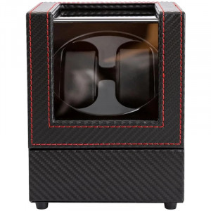 Cutie intors ceasuri automatice iUni, 2 Programe rotatie, Watch Winder 2, Black Carbon - Img 4