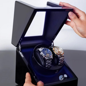 Cutie intors ceasuri iUni, 4 programe, Watch Winder 2, Black - Img 2