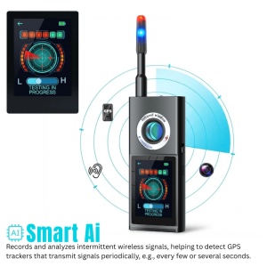 Detector camere ascunse, microfoane si trackere GPS iUni F888, Ecran tactil OLED, Smart AI, Alarma antiefractie, 50-8000 MHz - Img 10