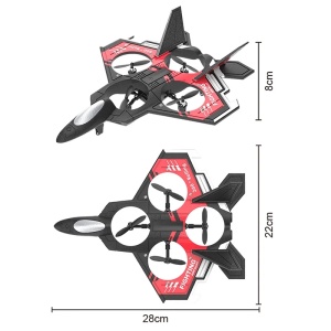Drona avion cu telecomanda iUni S98, Quadcopter, Combat Aircraft, Acrobatii 360°, Giroscop, Rezistent la impact, Lumini LED - Img 10