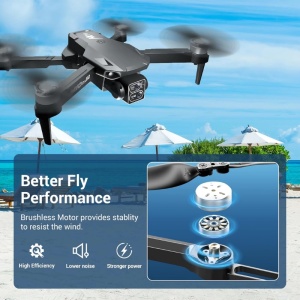 Drona cu 2 camere iUni M10, Ecran LCD 2.4 inch, Wi-Fi FPV, Card microSD inclus, Pliabila, Transmisie live pe telefon - Img 10