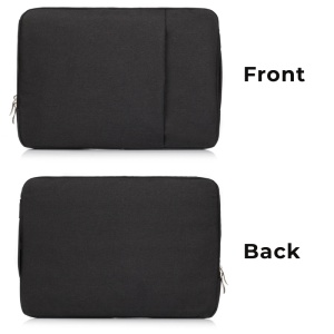 Geanta Laptop 13"-14" iUni, Material Textil Impermeabil, Anti-zgarieturi, Anti-socuri, Buzunar extern, Negru - Img 11