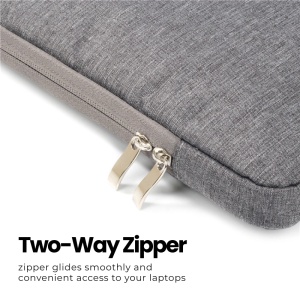 Geanta Laptop 15"-16" iUni, Material Textil Impermeabil, Anti-zgarieturi, Anti-socuri, Buzunar extern, Gri - Img 7