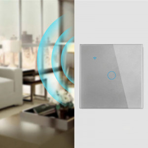 Intrerupator smart touch cap scara/cruce iUni 1F, 1 Canal, Wi-Fi, Sticla securizata, LED, Silver - Img 4