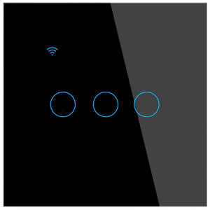 Intrerupator smart touch iUni 3F, 3 Canale, Wi-Fi, Sticla securizata, LED, Black - Img 7