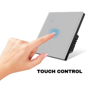 Intrerupator smart touch, WiFi, Sticla securizata, iUni 1G, 1 Canal, 10A, Control vocal, Smart Life / Tuya, LED, Silver - Img 5
