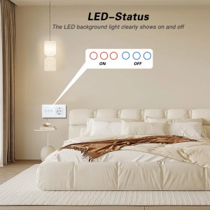 Intrerupator touch triplu si Priza, Rama sticla securizata, iUni 3Y, LED - Img 6
