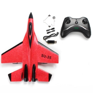 Avion cu telecomanda iUni FX820, SU-35, Giroscop, Rezistent la impact, Rosu - Img 11