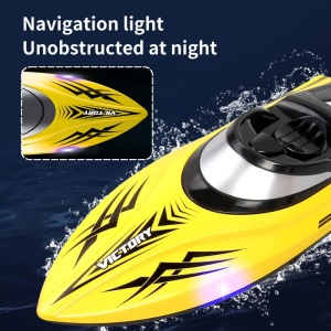 Barca cu telecomanda iUni HJ811, RC Racing Speed Boat Drift, Viteza 25 km/h, 2.4GHz, Galben - Img 8