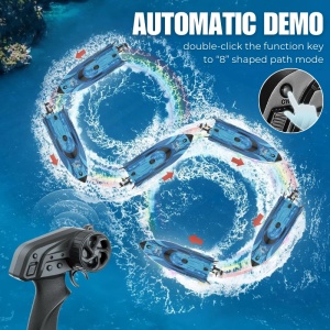 Barca cu telecomanda iUni HJ820, RC High-Speed Boat, Viteza 25 km/h, 2.4GHz, Blue - Img 5