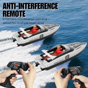 Barca cu telecomanda iUni HJ821, RC High-Speed Boat, Viteza 15 km/h, 2.4GHz, White - Img 7
