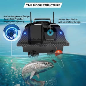 Barca Plantat, Nadit si Momit iUni V803 PRO, GPS, Sonar Fish Finder, 5200mAh, 4 cuve, 3kg, 500m, 15km/h - Img 14
