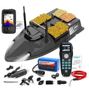 Barca Plantat, Nadit si Momit iUni V803 PRO, GPS, Sonar Fish Finder, 5200mAh, 4 cuve, 3kg, 500m, 15km/h