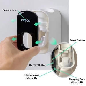 Camera Spion in Dispenser pasta de dinti iUni IP74, 16GB, Wi-Fi, Full HD, Senzor miscare - Img 6