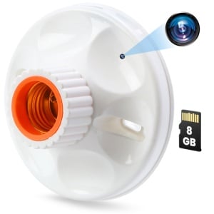 Camera Spion in Dulie bec E27 iUni SB1, Wi-Fi, 8GB, Full HD, Senzor miscare, Prindere tavan/perete - Img 1