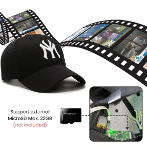 Camera Spion in Sapca iUni H15, Wi-Fi, Full HD, Inregistrare Audio-Video, Foto, Slot card, Negru-Alb - Img 3