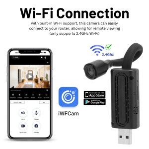 Camera Spion iUni W11, Wi-Fi, 64GB, Vizualizare 4K, Senzor de miscare - Img 5