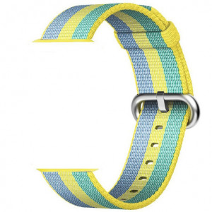 Curea iUni compatibila cu Apple Watch Ultra/SE/8/7/6/5/4/3/2/1, 42mm, Nylon, Woven Strap, Pollen - Img 4