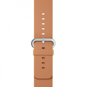 Curea iUni compatibila cu Apple Watch Ultra/SE/8/7/6/5/4/3/2/1, 44mm, Nylon, Woven Strap, Gold/Red - Img 3