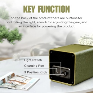 Cutie intors ceas automatic iUni, Watch Winder, Piele ecologica, Verde Kaki - Img 10