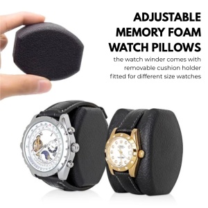 Cutie intors ceasuri automatice iUni, 4 programe, Watch Winder 2, Negru-Argintiu - Img 4