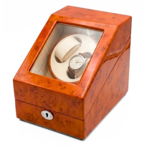 Cutie intors ceasuri automatice iUni, Watch Winder 2 + 3 spatii depozitare, 4 Programe, Gold - Img 8