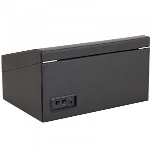 Cutie intors ceasuri iUni, 4 Programe, Watch Winder 4 + 6 spatii depozitare, Piele ecologica, Black - Img 6