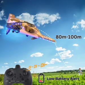 Drona avion cu telecomanda iUni E0-26, Quadcopter, Stealth Bomber Plane, Acrobatii 360°, Giroscop, Rezistent la impact, Lumini LED - Img 6