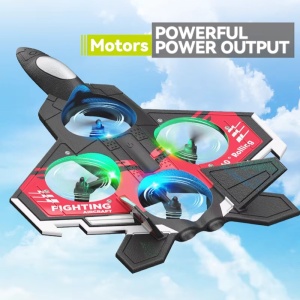 Drona avion cu telecomanda iUni S98, Quadcopter, Combat Aircraft, Acrobatii 360°, Giroscop, Rezistent la impact, Lumini LED - Img 3