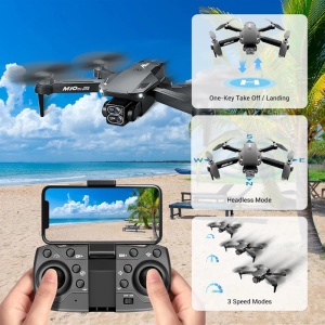 Drona cu 2 camere iUni M10, Ecran LCD 2.4 inch, Wi-Fi FPV, Card microSD inclus, Pliabila, Transmisie live pe telefon - Img 7