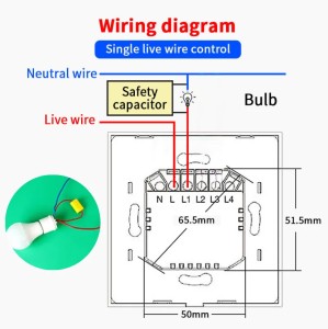 Intrerupator smart touch, WiFi, Sticla securizata, iUni 1G, 1 Canal, 10A, Control vocal, Smart Life / Tuya, LED, Gold - Img 8