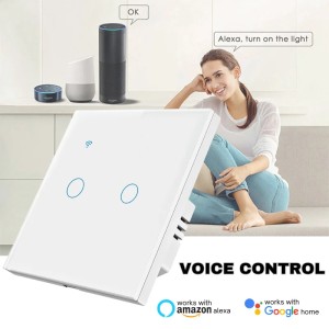 Intrerupator smart touch, WiFi, Sticla securizata, iUni 2G, 2 Canale, 10A, Control vocal, Smart Life / Tuya, LED - Img 7