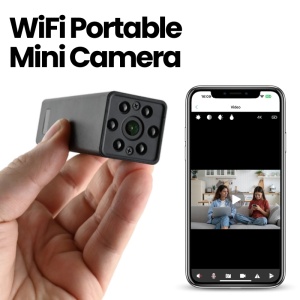 Mini Camera Wi-Fi Baterie Externa iUni W25, Full HD, 16GB, 3600mAh, Night Vision - Img 2