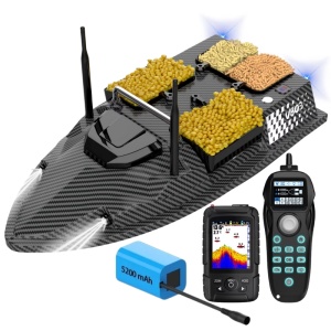 Barca Plantat, Nadit si Momit iUni V803 PRO, GPS, Sonar Fish Finder, 5200mAh, 4 cuve, 3kg, 500m, 15km/h - Img 18