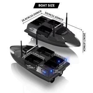 Barca Plantat, Nadit si Momit iUni V803 PRO, GPS, Sonar Fish Finder, 18000mAh, 4 cuve, 3kg, 500m, 15km/h - Img 17