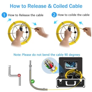 Camera Inspectie video canalizare, 40m, iUni ICT1, Monitor 7 inch - Img 5