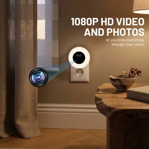 Camera Spion in Lampa de veghe cu Ceas iUni IP71, Wi-Fi, 64GB, Full HD, Night Vision, Vizualizare Live pe telefon - Img 7