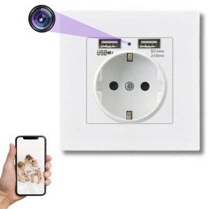 Camera Spion in Priza de perete iUni PR1, 16GB, Wi-Fi, Full HD, Senzor miscare - Img 6