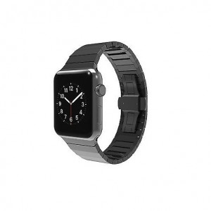 Curea iUni compatibila cu Apple Watch Ultra/SE/8/7/6/5/4/3/2/1, 38mm, Link Bracelet, Otel Inoxidabil, Black - Img 4