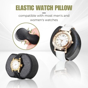Cutie intors ceas automatic iUni, Watch Winder, Piele ecologica, Verde Kaki - Img 7