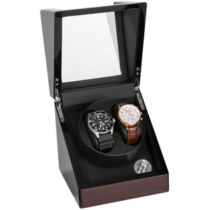 Cutie intors ceasuri iUni, 4 programe, Watch Winder 2, Mahon-Black - Img 6