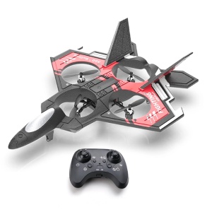 Drona avion cu telecomanda iUni S98, Quadcopter, Combat Aircraft, Acrobatii 360°, Giroscop, Rezistent la impact, Lumini LED