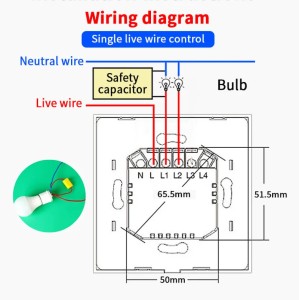Intrerupator smart touch, WiFi, Sticla securizata, iUni 2G, 10A, Control vocal, Smart Life / Tuya, LED, Black - Img 8