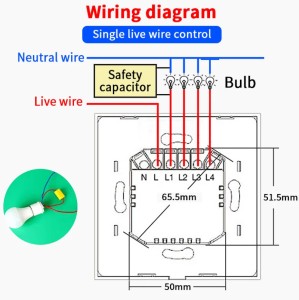 Intrerupator smart touch, WiFi, Sticla securizata, iUni 4G, 10A, Control vocal, Smart Life / Tuya, LED, Gold - Img 8